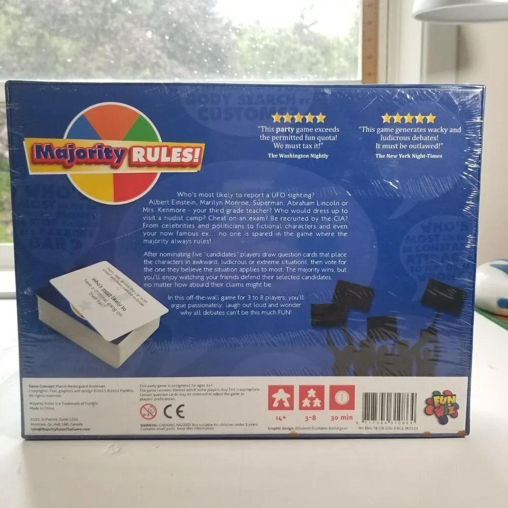 Majority Rules Party Game New Sealed 2013 Game of the Year FunWiz - Picture 7 of 10
